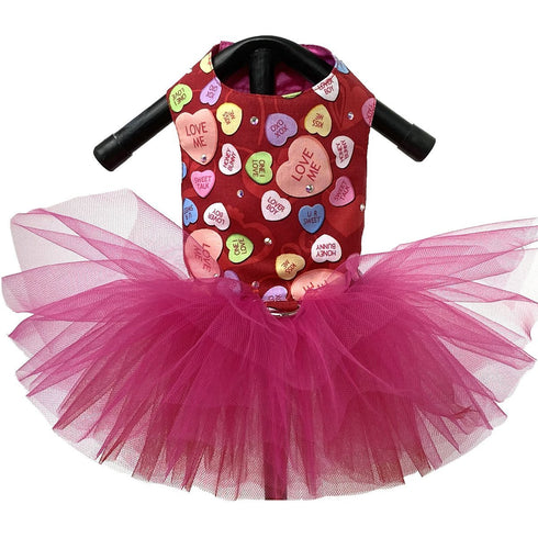 Conversation Hearts Tutu Dog Dress