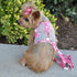 Cool Mesh Dog Harness And Leash Hawaiian Hibiscus Pink