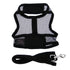 Cool Mesh Dog Harness And Leash Solid Black