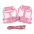 Cool Mesh Dog Harness And Leash Solid Pink
