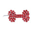 Crystal Bone Dog Barrette Red