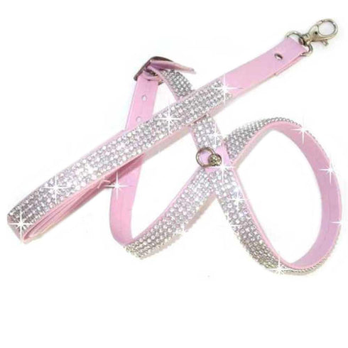 Crystal Dog Harness Rosa XSmall