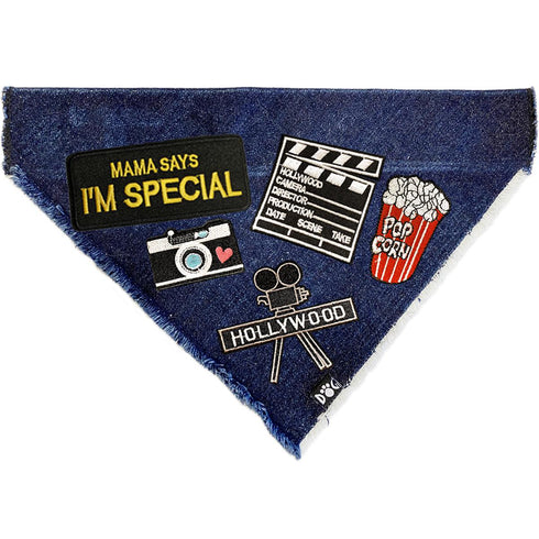 Custom Hollywood Denim Dog Bandana
