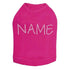 Custom Name Clear Rhinestone Dog Tank