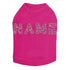 Custom Name Multicolor Rhinestone Dog Tank