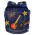 Custom Rock Star Denim Dog Jacket