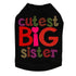 Cutest Big Sister Rhinestone Dog Tank