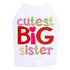 Cutest Big Sister Rhinestone Dog Tank