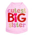 Cutest Big Sister Rhinestone Dog Tank