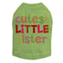 Cutest Little Sister Rhinestone Dog Tank