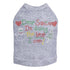Dear Santa Rhinestone Dog Tank