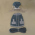 Denim Little Stripe Dog Harness Vest Set