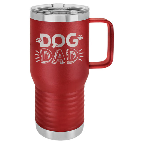 Dog Dad Travel Mug Red