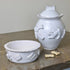 Dog Food/Water Bowl French White