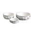 Dog Food/Water Bowl French White