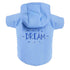 Dream Hooded Dog Sweatshirt Blue
