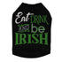 Eat Drink And Be Irish Rhinestone Dog Tank