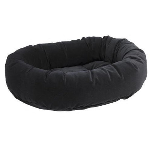 Ebony Microvelvet Donut Dog Bed