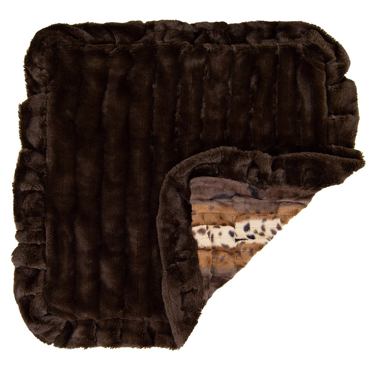 Faux Fur Dog Blanket Animal Kingdom/Godiva Brown Bitch New York