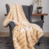 Faux Fur Dog Blanket Throw Cream