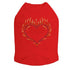 Flame Heart Rhinestone Dog Tank
