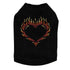 Flame Heart Rhinestone Dog Tank