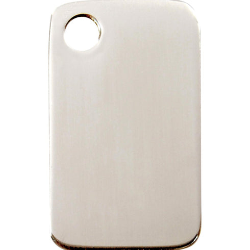Flat Stainless Steel Rectangle Dog ID Tag
