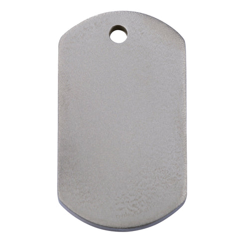 Flat Titanium Rectangle Dog ID Tag
