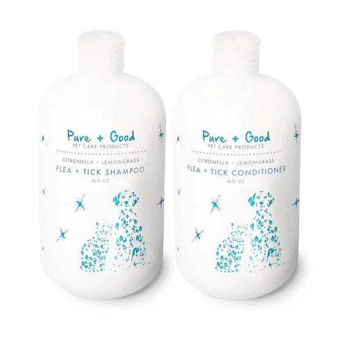 Flea + Tick Dog Shampoo/Conditioner Set