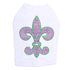Fleur de Lis Purple/Green Rhinestone Dog Tank