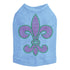 Fleur de Lis Purple/Green Rhinestone Dog Tank