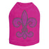 Fleur de Lis Purple/Green Rhinestone Dog Tank