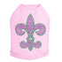 Fleur de Lis Purple/Green Rhinestone Dog Tank