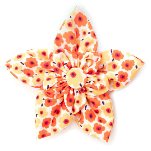 Fleurs Dog Collar Flower Yellow