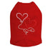 Floating Hearts Rhinestone Dog Tank