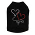 Floating Hearts Rhinestone Dog Tank