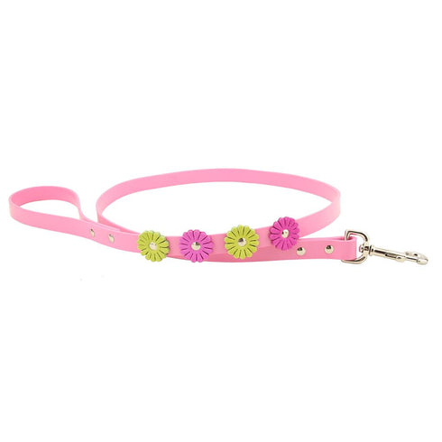 Flower Dog Leash Pink