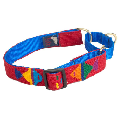 Foolish Fish Red Martingale Dog Collar