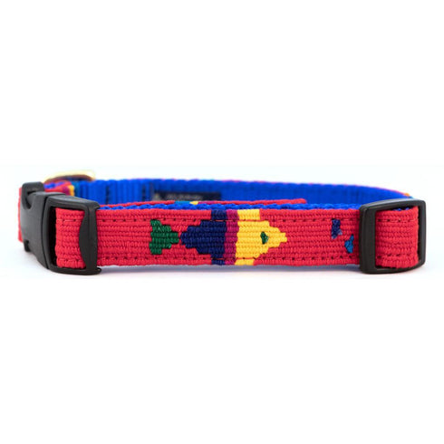 Foolish Fish Red Side Release Dog Collar