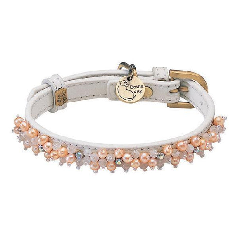 Freshwater Pearl And Quartz Mini Beaded Dog Collar