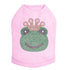 Frog With Pink Crown Rhinestone Dog Tank