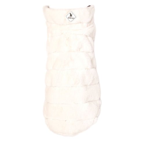 Fur Dog Coat Winter White