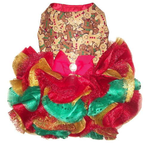 Gingerbread Holiday Couture Dog Dress