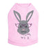 Girl Bunny With Glasses Rhinestone Dog Tank