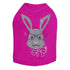 Girl Bunny With Glasses Rhinestone Dog Tank