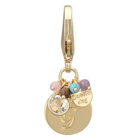 Gold Initial G Dog Collar Charm