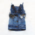 Gold Skull Studded Sleeveless Denim Dog Jacket