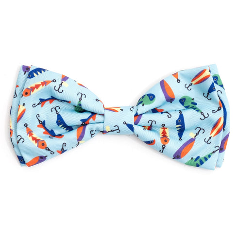 Gone Fishin' Dog Bow Tie
