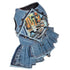 Graffiti Couture Rebel Upcycled Denim Dog Harness Dress
