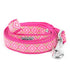 Graphic Diamond Dog Collar Pink